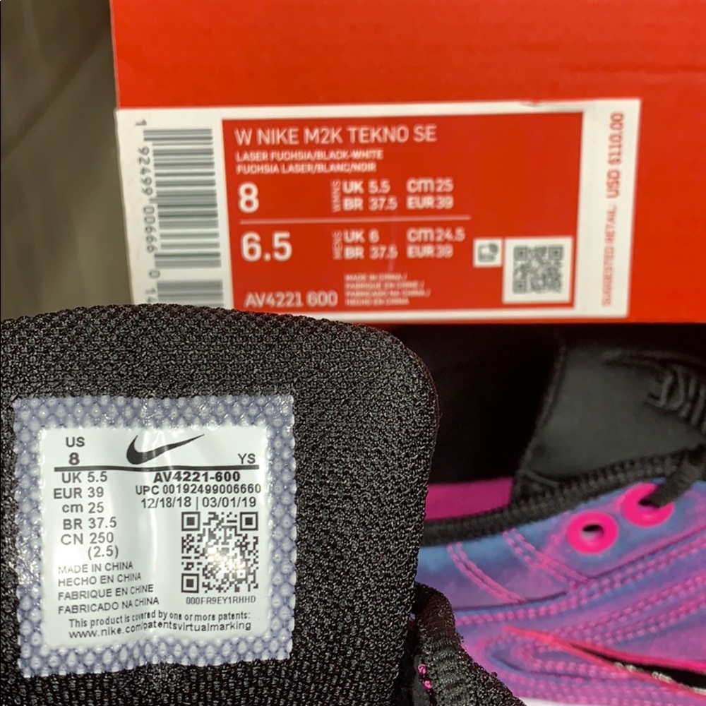 ❤️ WMNS NIKE M2K Tekno Laser Fuchsia Purple - Picture 7 of 8